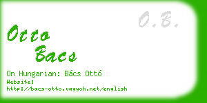 otto bacs business card